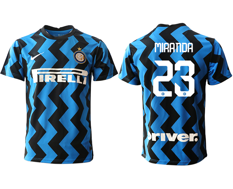 Men 2020-2021 club Inter Milan home aaa versio #23 blue Soccer Jerseys->inter milan jersey->Soccer Club Jersey